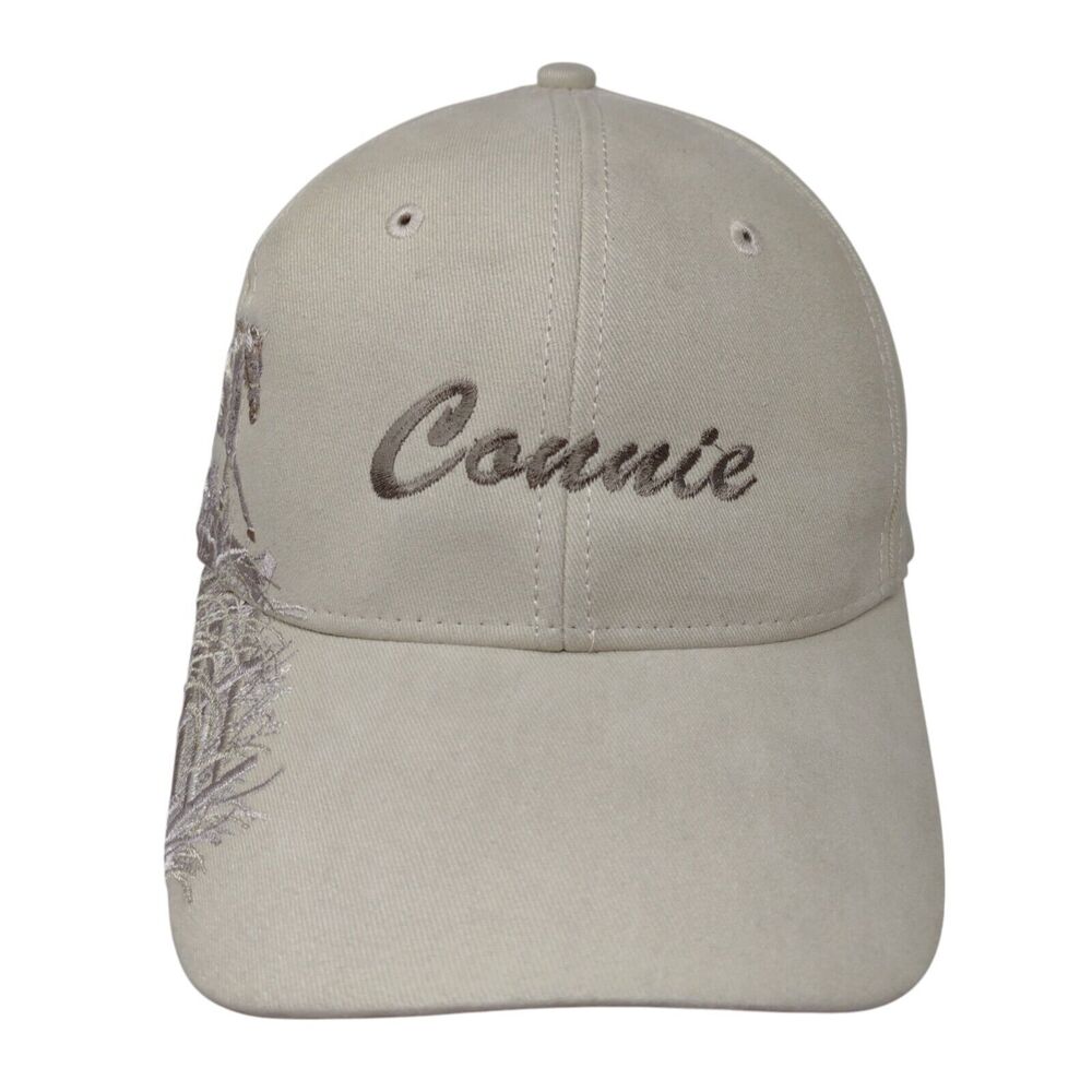 Connie Strapback Hat Tan OS Adjustable Embroidered Wildlife Series Dri-Duck